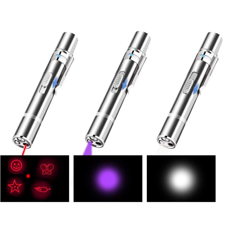 Paw Haven 5-Mode LED Laser Pointer Cat Toy – USB Rechargeable, Indoor & Outdoor
