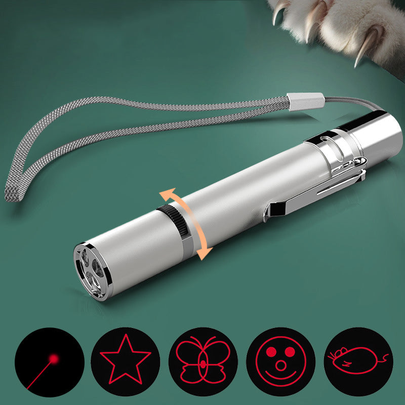 Paw Haven 5-Mode LED Laser Pointer Cat Toy – USB Rechargeable, Indoor & Outdoor