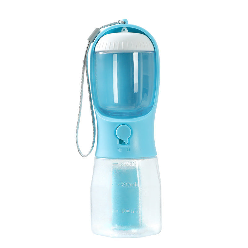 Paw Haven 3-in-1 Portable Pet Water Bottle – 300ml Water, Food & Waste Bag Dispenser