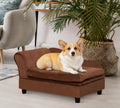 Paw Haven Storage Pet Sofa – Small Dog Couch with 23L Hidden Storage, Brown
