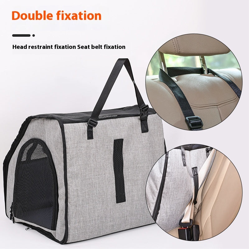 Paw Haven Foldable Car Pet Cage & Seat Mat – Waterproof, Non-Slip, Sizes M & L