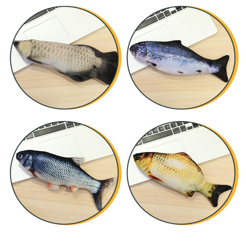 Paw Haven Electric Flopping Fish Cat Toy – Catnip-Filled, 3 Swing Modes, 30cm