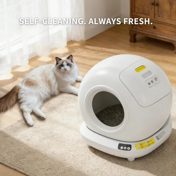 Paw Haven 78L Smart Self-Cleaning Cat Litter Box – App Control, Fully Enclosed, Multi-Cat
