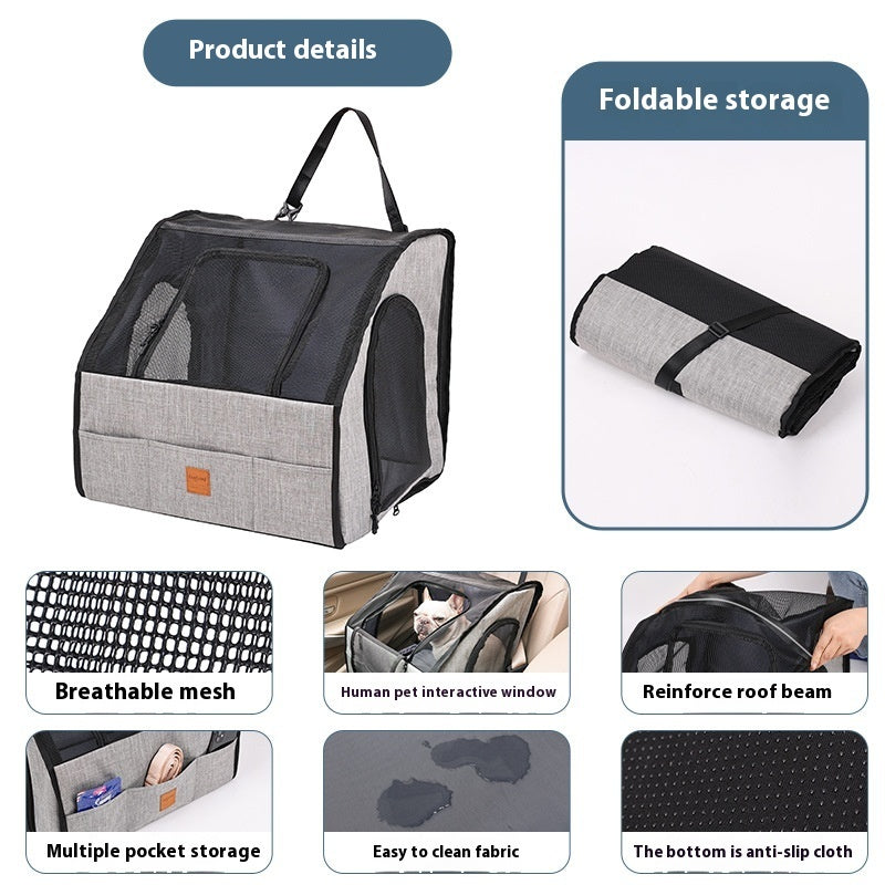 Paw Haven Foldable Car Pet Cage & Seat Mat – Waterproof, Non-Slip, Sizes M & L