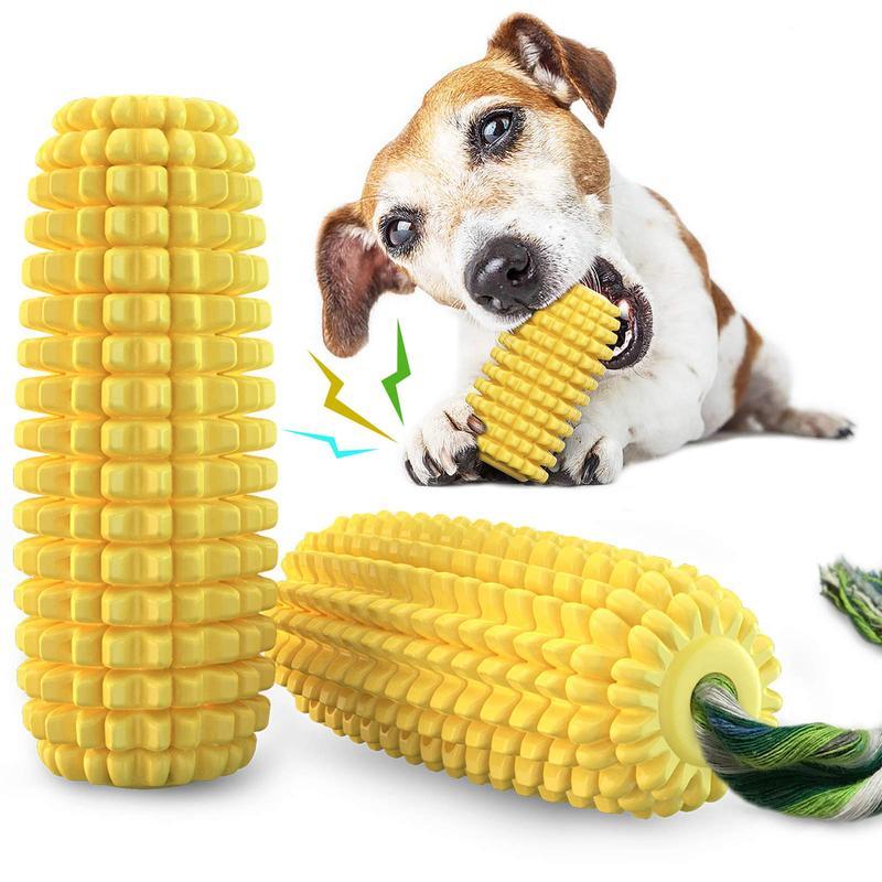 Paw Haven Squeaky Corn Stick Dog Chew Toy – Durable TPR, All Breeds