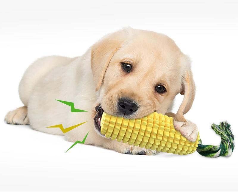 Paw Haven Squeaky Corn Stick Dog Chew Toy – Durable TPR, All Breeds