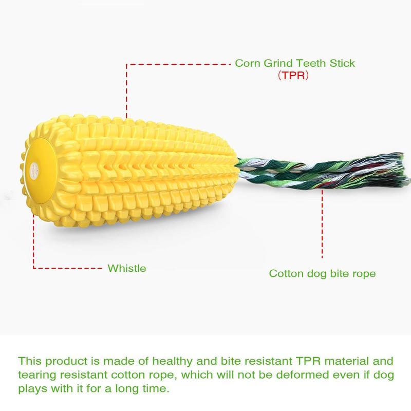 Paw Haven Squeaky Corn Stick Dog Chew Toy – Durable TPR, All Breeds